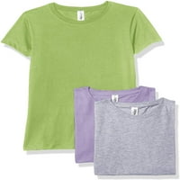 Jednobojne majice za djevojčice s kratkim rukavima, pamuk, 100, lavanda, vrijesak