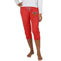Ženske crvene Pletene Capri hlače