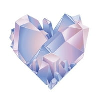 Ploča od tkanine s kristalima akvarela u obliku srca Opcija 1