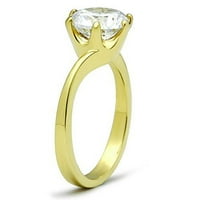 A. M. dizajnira Ženski zaručnički prsten A. M. s okruglim cirkonijem veličine A. M. S.