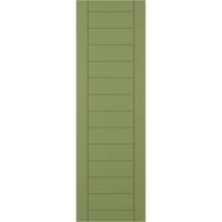 Ekena Millwork 18 W 61 H TRUE FIT PVC Horizontalni sloj uokviren modernim stilom Fiksni nosač, Moss Green
