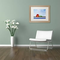 Zaštitni znak likovna umjetnost Tulip na moru platno umjetnost Lily van Bienen, bijela mat, okvir breze