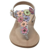 Sandale za malu djecu s otvorenim nožnim prstima s naramenicama u cvijetu - Bijela, 7