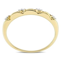 Jubilarni prsten od žutog zlata od 10 karata s citrinom i dijamantom s naglaskom