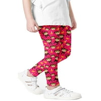 Ležerne dječje hlače s elastičnim strukom, uske tajice s printom iz crtića, trenirke za malu djecu, Crveni majmun