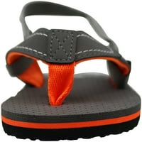 Sandale za male dječake, Muške sandale s remenom za gležanj, sivo-narančaste