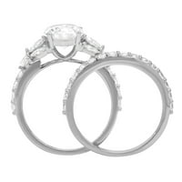 3. CT briljantni okrugli rez originalno uzgojeni dijamant Si1-Si J-k 14K zaručnički zaručnički zaručnički set