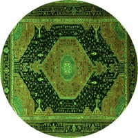 Ahgly Company zatvoreni okrugli medaljon zeleni prostirke tradicionalne površine, 5 'krug