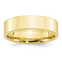 standardna težina žutog zlata 10k ravni zaručnički prsten udobne veličine 15060