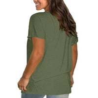 Grafičke majice za žene majice s kratkim rukavima Žene ljetne vrhove majice Bluza Grafička majica Čvrsti okrugli