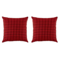 Crveni i crni karirani set jastuka od 2, 20 920