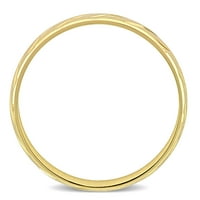 Ženski zaručnički prsten od 10k žutog zlata s dijagonalnim linijama
