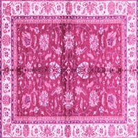 Ahgly Company unutarnji kvadratni orijentalni ružičasti tradicionalni prostirke, 6 'Trg