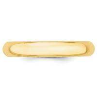 Zaručnički prsten od žutog zlata 10K standardne težine udobnog prianjanja, veličine 5. 1CF040