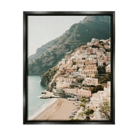 Stupell cinque terre obalni grad krajolik krajolik fotografija crni plutač uokviren umjetnički print zidna umjetnost