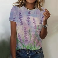 Ljetne ženske košulje na rasprodaji Ženske košulje modna ženska ljetna široka majica s okruglim vratom s printom