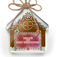 Ornament tiskan jednostrani svjetove najbolja velika baka, Happy Sparkels božićni neonblond