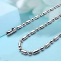 Najljepša ogrlica od breze u hip hop srebrnoj boji s lancem kuglica od nehrđajućeg čelika Duga ogrlica pribor