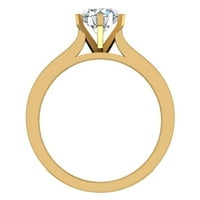 Dijamantni zaručnički prsten za žene okrugli dijamantni prsten od 14k zlata od 1k