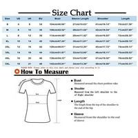 Rasprodaja ljetnih majica za žene modna bluza s izrezom u obliku slova H i grafičkim printom casual ženske modne