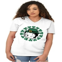 Betty Boop St Patricks Day Irish v Neck majica Tees Žene Brisco Brands L