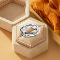 prstenovi za žene dekompresijski tri prstena rotirajući prsten srebrni prstenovi od nehrđajućeg čelika vjenčani