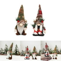 Božićni gnomi plišani Djed Mjerska lutka Xmas par patuljasti ukrasni ukras za ukrašavanje poklona