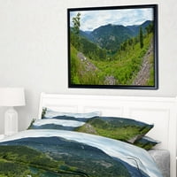 Art DesignArt Zelene planine Panorama krajolik uokvireni platno umjetnički ispis u. Široko u. High