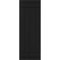 Ekena Millwork 1 2 W 78 H TRUE FIT PVC Four Board pridružio se pločice-n-batten kapke, crno