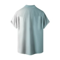 Ljetna nova muški tiskana majica Slim Fit Velika modna ležerna košulja kratkih rukava muškarci siva l