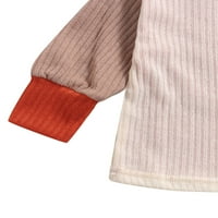 Modni dječji džemper, Pleteni vrhovi s visokim ovratnikom i dugim rukavima za djevojčice, pulover
