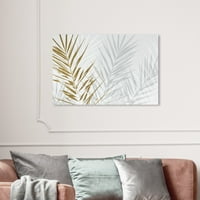 Wynwood Studio cvjetni i botanički zidni umjetnički platno print 'eucalyptus palm zlato' Botanici - zlato, bijelo