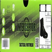 Interceptor muške taktičke radne čizme s patentnim zatvaračem, crne