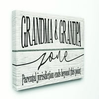 Stupell Home Décor baka i zona djeda Smiješno drvena teksturirana obiteljska riječ Dizajn platna zidna umjetnost