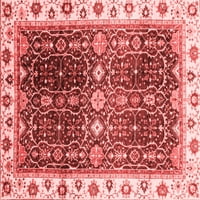Tvrtka Aludes strojno pere tradicionalne unutarnje prostirke u orijentalnom stilu u crvenoj boji, kvadratne 4