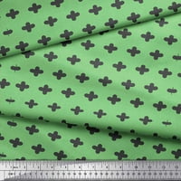 Zelena Georgette Tkanina od rajona s geometrijskim otiscima na tkanini Plus širine dvorišta