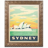Zaštitni znak likovna umjetnost Sydney, Australija od Anderson Design Group, zlatni ukrašeni okvir
