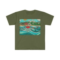Huntington Beach Pier oko 1980-ih Unise Softstyle majica
