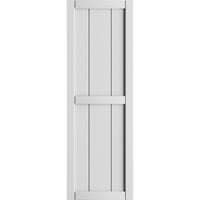 Ekena Millwork 1 2 W 52 H TRUE FIT PVC, četiri ploče uokvirena ploča-n-batten kapke, bijele