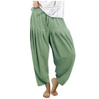 Royallove casual hlače ženske ležerne čvrste boje labave i udobne ležerne hlače za rotkvice obrezane hlače