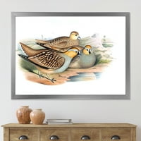DesignArt 'Drevne ptice u divljini III' tradicionalni uokvireni umjetnički tisak
