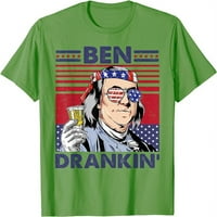 Vintage Ben popio je smiješnoj majici predsjednika za piće 4. srpnja