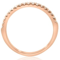 Pompeii 1 4CT dijamantni prsten zaručnički zaručnici ženski vjenčani bend 14K ružičasto zlato