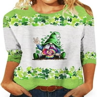 Grianlook majica za žene majica rukava St. Patrick's Day Ljetni vrhovi dame Boem Tee casual Crew Neck Tunic Bluza