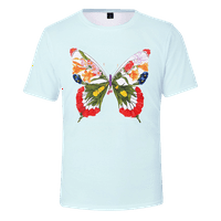 Muška odjeća životinja leptir Slatka umjetnički obojena majica sa svijetlim dizajnom za prijatelje za svaki dan