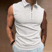 Muška ljetna majica s reverom s patentnim zatvaračem s reverom obična ležerna Majica Bez rukava
