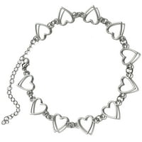 Šuplja srca ogrlica Metal Metal Heart Clavicle Chain Choker nakit za žene djevojke