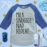 jeli odjeću Smiješno djeci mlijeko se pridržava drijeva košulja plava
