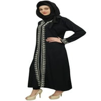 Bimba Black Abaya Burqa Rayon Jilbab muslimanska ženska odjeća s hidžabom -14