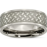 Dizajnerski prsten s poliranim titanskim tkanjem izrađen u Kini 5199-12